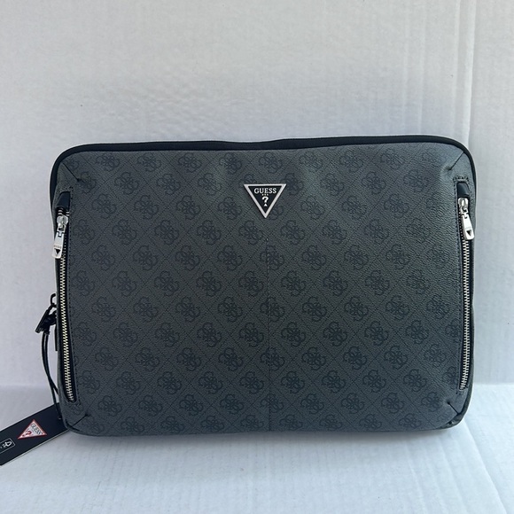 New GUESS Vezzola Smart Briefcase With Pocket - Picture 9 of 13